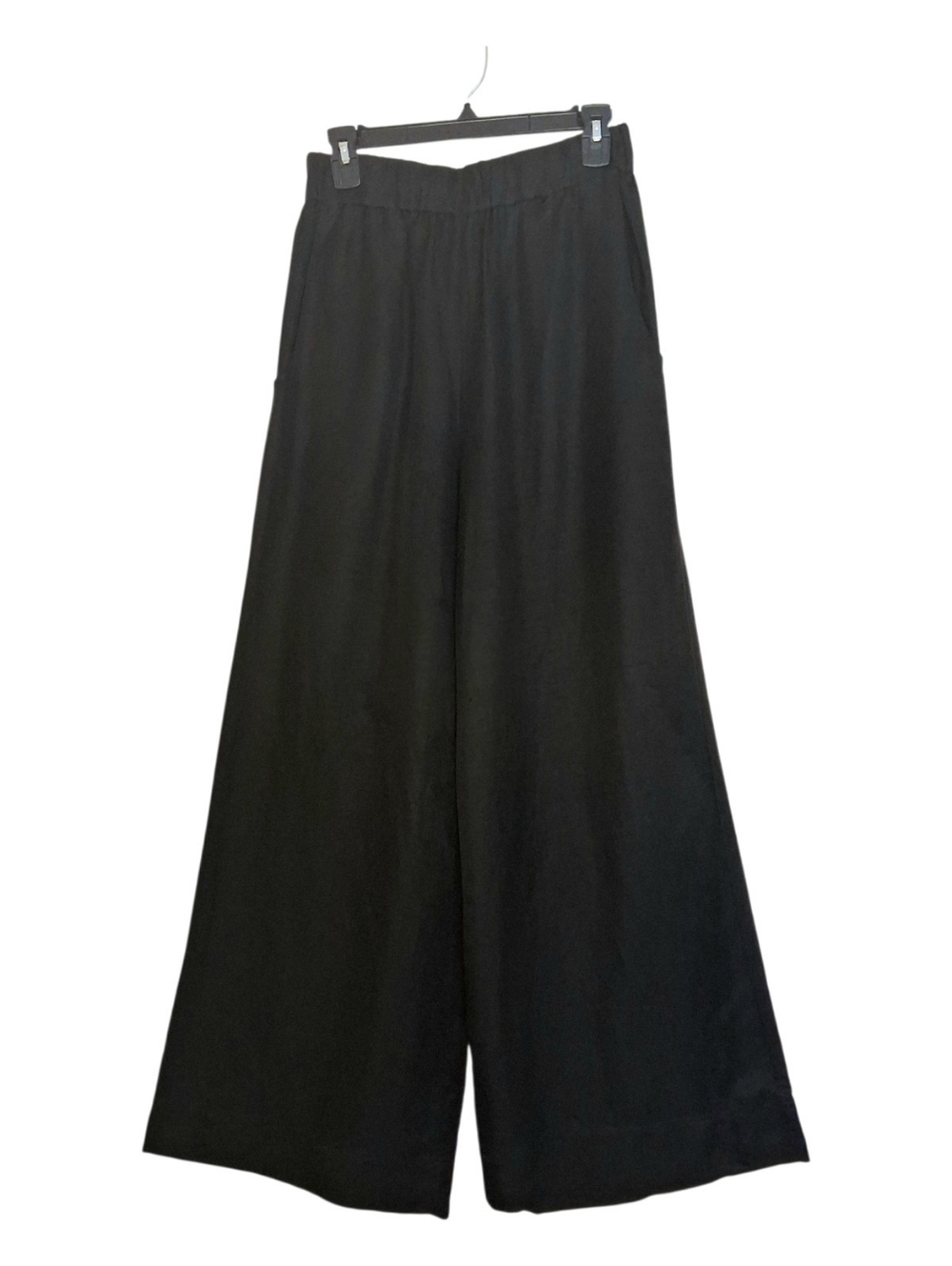Banana Republic Linen Blend Wide Leg High Rise Pull-on Pants Black Sz  Med